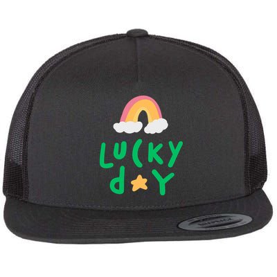 Lucky Day Rainbow Star St Patrick's Day Flatbill Hat