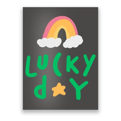 Lucky Day Rainbow Star St Patrick's Day Poster