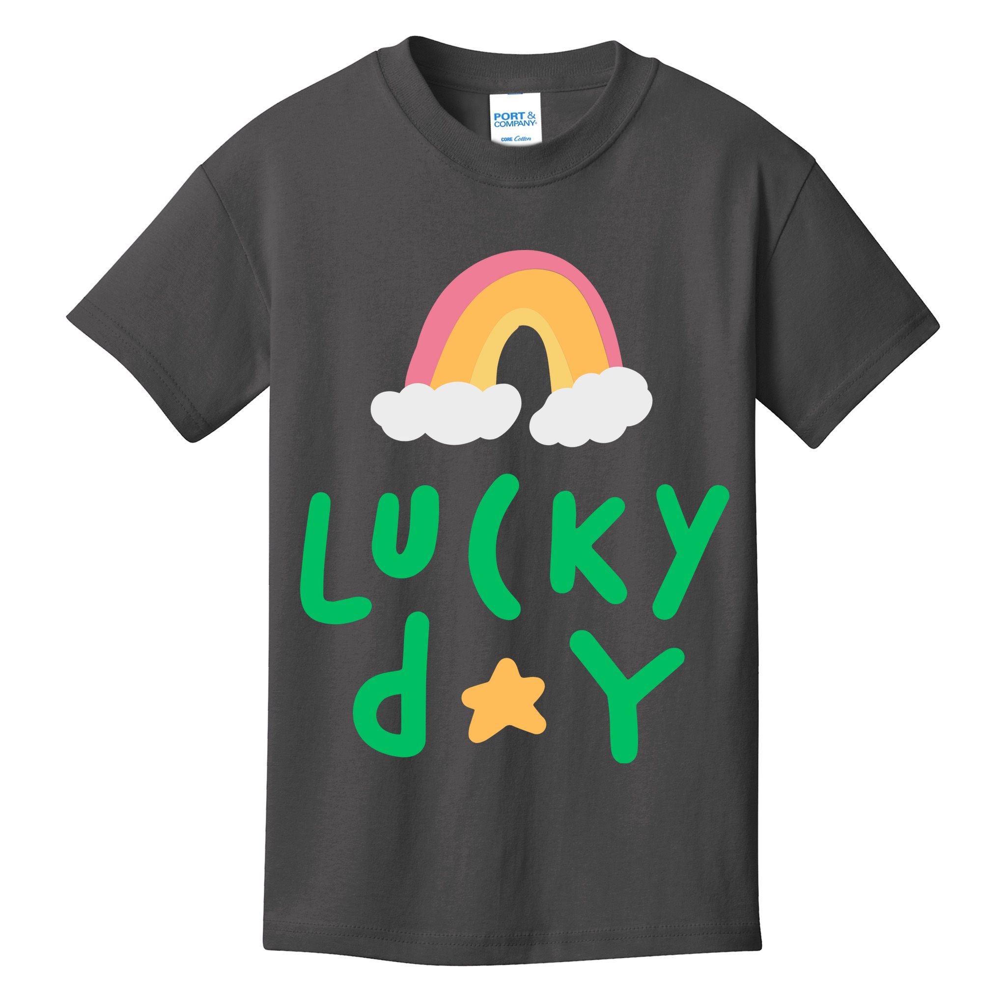 Lucky Day Rainbow Star St Patrick's Day Kids T-Shirt