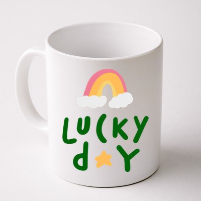 Lucky Day Rainbow Star St Patrick's Day Coffee Mug