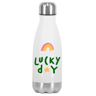 Lucky Day Rainbow Star St Patrick's Day Stainless Steel Insulated Water Bottle