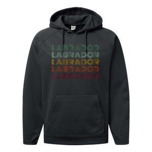 Labrador Dog Retro Performance Fleece Hoodie