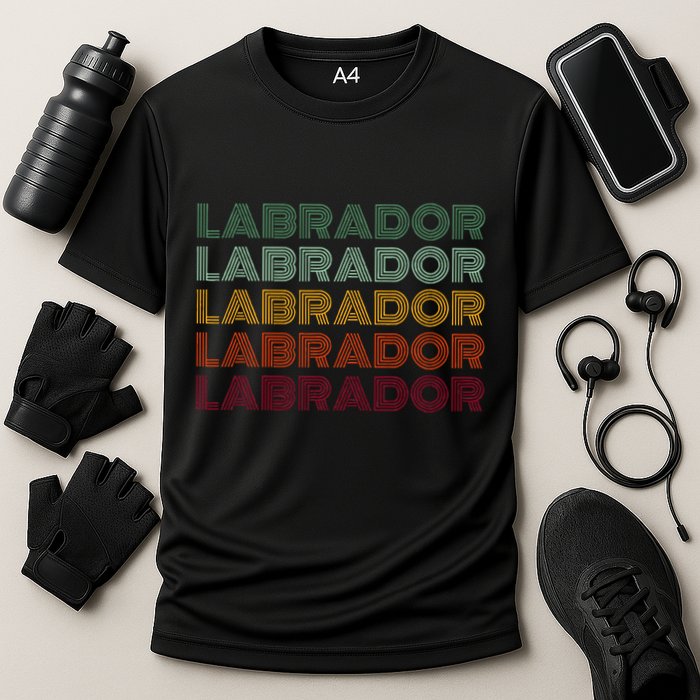 Labrador Dog Retro Cooling Performance Crew T-Shirt