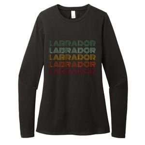 Labrador Dog Retro Womens CVC Long Sleeve Shirt