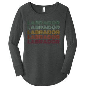 Labrador Dog Retro Women's Perfect Tri Tunic Long Sleeve Shirt