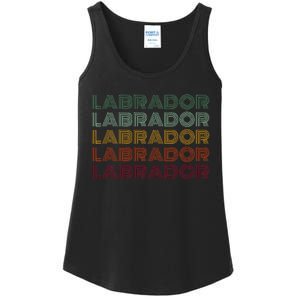 Labrador Dog Retro Ladies Essential Tank