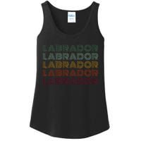 Labrador Dog Retro Ladies Essential Tank