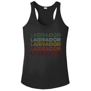 Labrador Dog Retro Ladies PosiCharge Competitor Racerback Tank