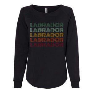 Labrador Dog Retro Womens California Wash Sweatshirt