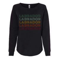 Labrador Dog Retro Womens California Wash Sweatshirt