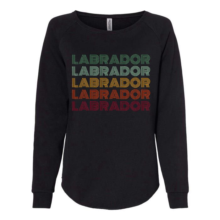 Labrador Dog Retro Womens California Wash Sweatshirt