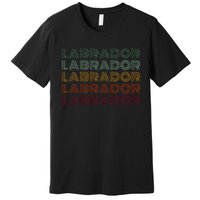 Labrador Dog Retro Premium T-Shirt