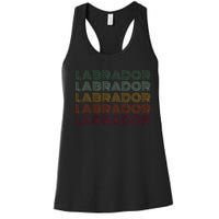 Labrador Dog Retro Women's Racerback Tank