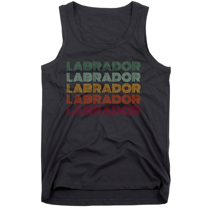 Labrador Dog Retro Tank Top