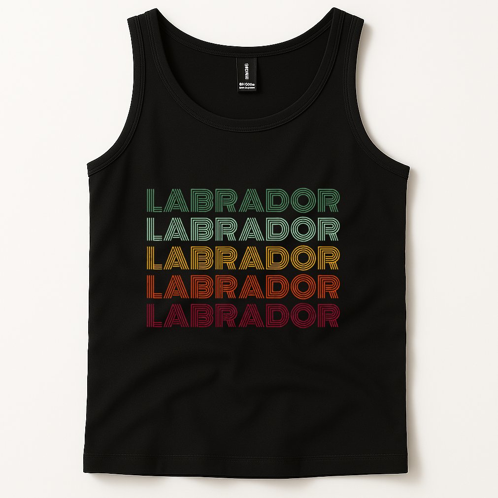 Labrador Dog Retro Tank Top