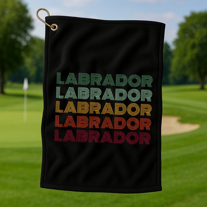 Labrador Dog Retro Golf Towel