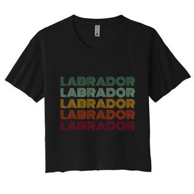 Labrador Dog Retro Crop Top