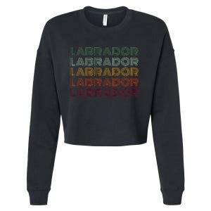 Labrador Dog Retro Cropped Pullover Crew