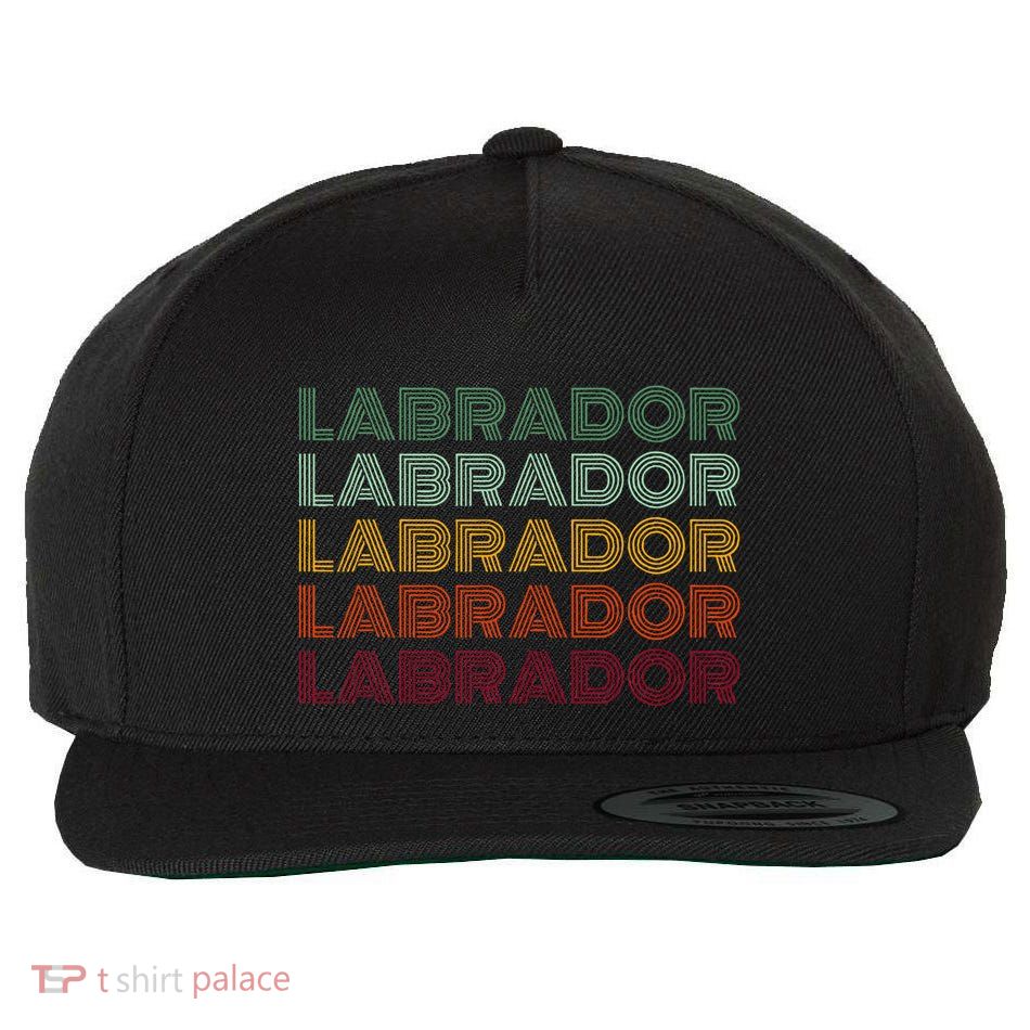 Labrador Dog Retro Wool Snapback Cap