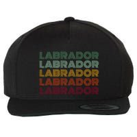 Labrador Dog Retro Wool Snapback Cap