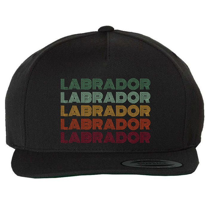 Labrador Dog Retro Wool Snapback Cap
