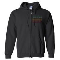 Labrador Dog Retro Full Zip Hoodie