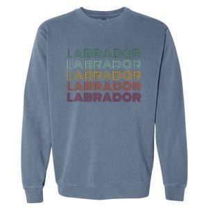 Labrador Dog Retro Garment-Dyed Sweatshirt