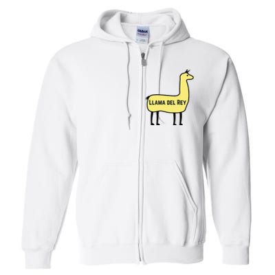 Llama Del Rey Lana Funny Music Animal Full Zip Hoodie