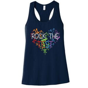 LoveTest Day Rock The Test Teacher Testing Day Rainbow Teacher Women's Racerback Tank