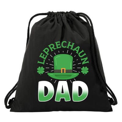 Leprechaun Dad St Patricks Day Ireland Shamrock Irish Father Funny Gift Drawstring Bag