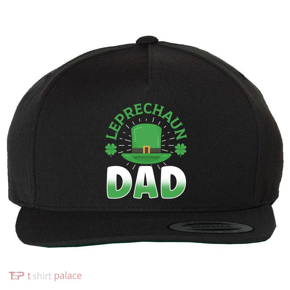Leprechaun Dad St Patricks Day Ireland Shamrock Irish Father Funny Gift Wool Snapback Cap
