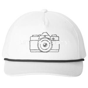 Lets Do Shots Funny Photographer Camera Photography Gift Snapback Five-Panel Rope Hat