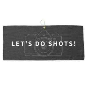 Lets Do Shots Funny Photographer Camera Photography Gift Large Microfiber Waffle Golf Towel