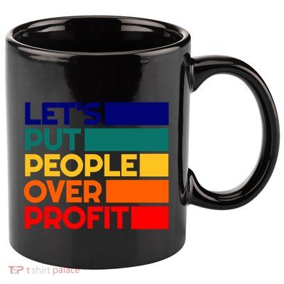 Leftist Democratic Socialist Union Retro People Over Profit Gift 11oz C Handle Ceramic Mug