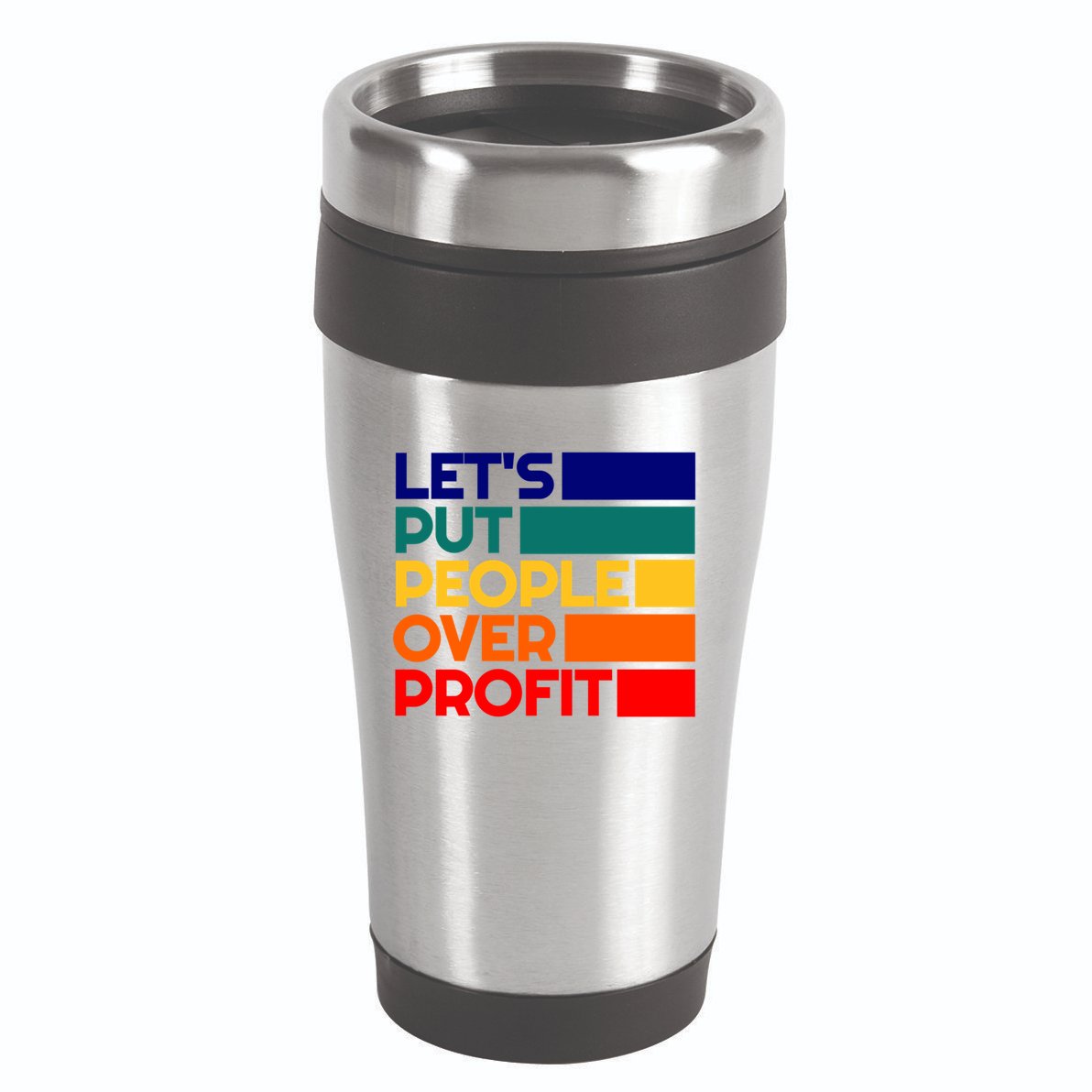 Leftist Democratic Socialist Union Retro People Over Profit Gift 16oz Travel Tumbler
