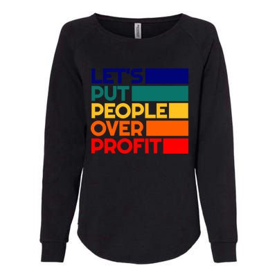 Leftist Democratic Socialist Union Retro People Over Profit Gift Womens California Wash Sweatshirt