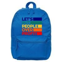Leftist Democratic Socialist Union Retro People Over Profit Gift 16 in Basic Backpack
