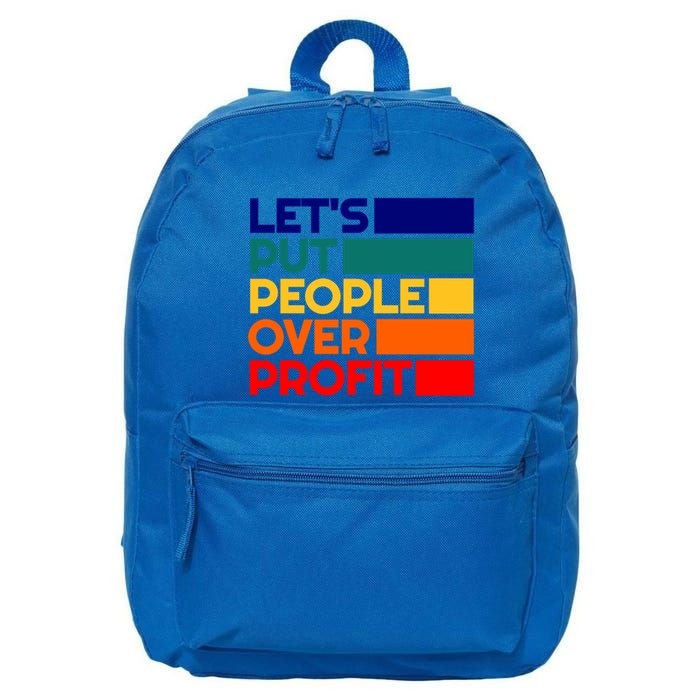 Leftist Democratic Socialist Union Retro People Over Profit Gift 16 in Basic Backpack