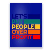 Leftist Democratic Socialist Union Retro People Over Profit Gift Poster