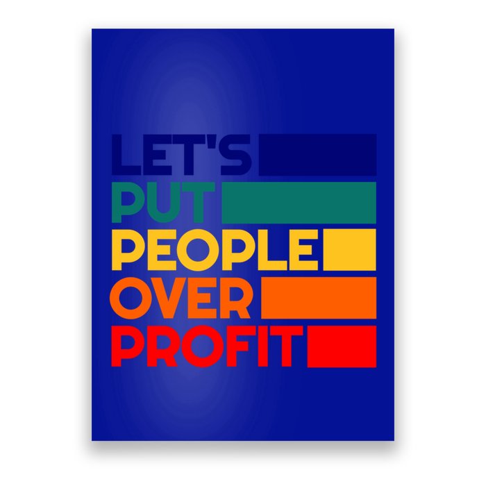 Leftist Democratic Socialist Union Retro People Over Profit Gift Poster
