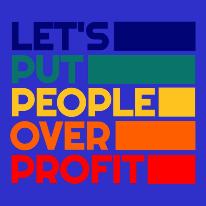 Leftist Democratic Socialist Union Retro People Over Profit Gift Poster
