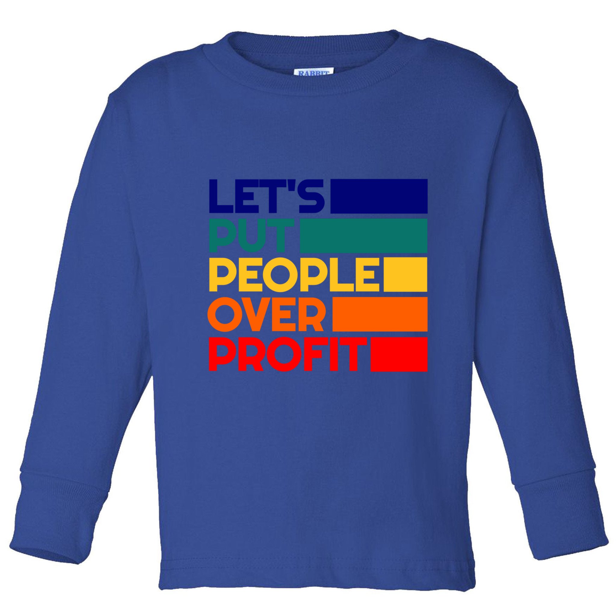 Leftist Democratic Socialist Union Retro People Over Profit Gift Toddler Long Sleeve Shirt