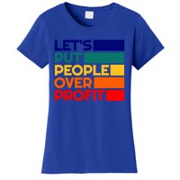 Leftist Democratic Socialist Union Retro People Over Profit Gift Women's T-Shirt