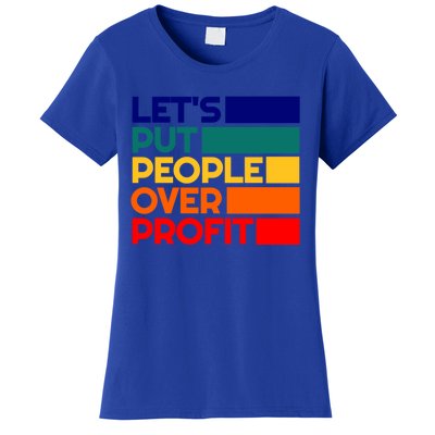 Leftist Democratic Socialist Union Retro People Over Profit Gift Women's T-Shirt