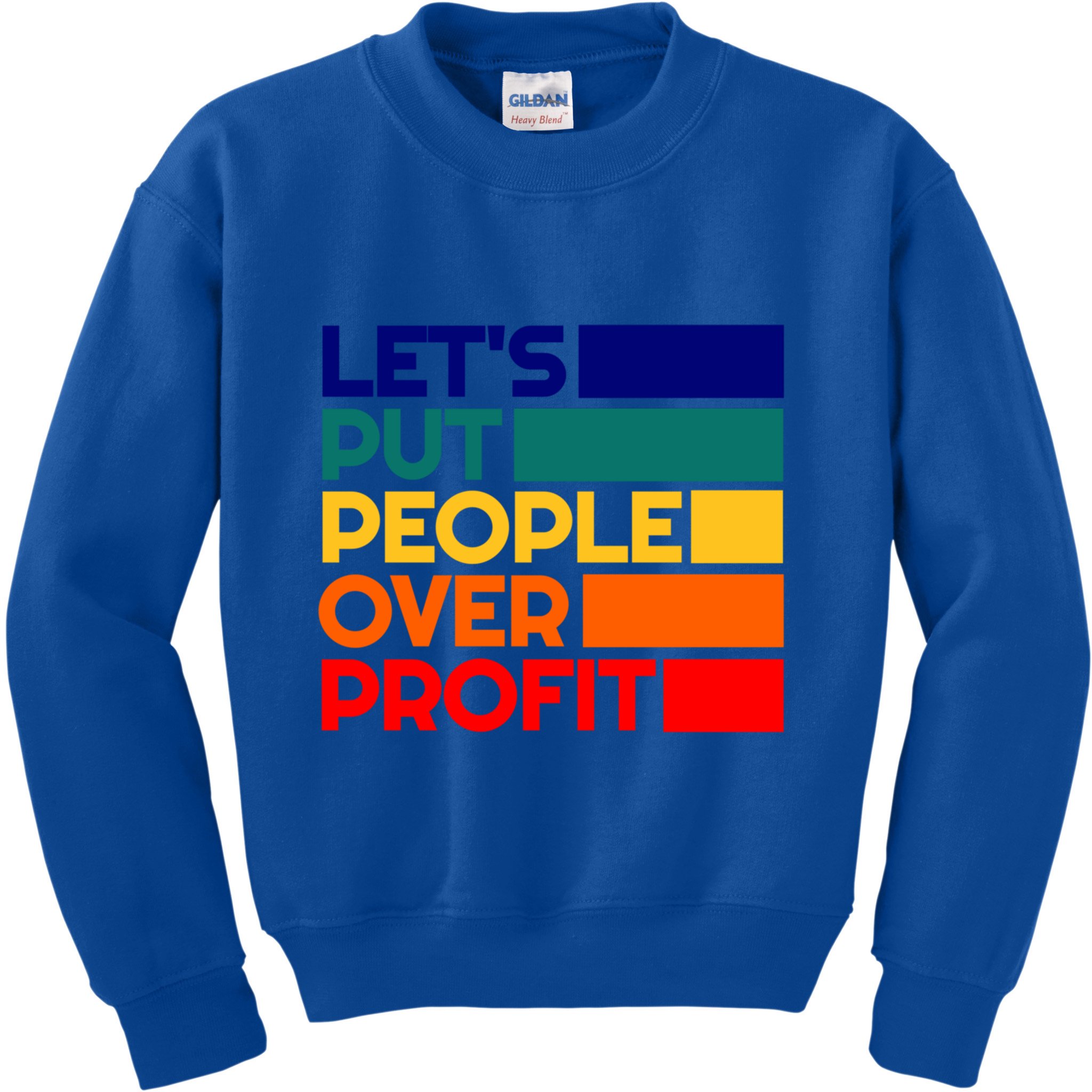Leftist Democratic Socialist Union Retro People Over Profit Gift Kids Sweatshirt