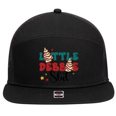 Little Debble Slut Cake Merry Christmas Tree Cake Gift 7 Panel Mesh Trucker Snapback Hat