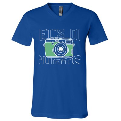 Let's Do Shots Wedding Photographers Funny Photographers Gift V-Neck T-Shirt