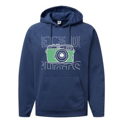 Let's Do Shots Wedding Photographers Funny Photographers Gift Performance Fleece Hoodie