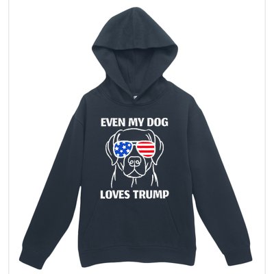 Labrador Dog Sunglasses Usa Flag Even My Dog Loves Trump Urban Pullover Hoodie