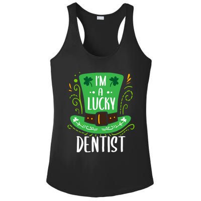 Lucky Dentist St Patrick's Day Dentists Funny Gift Ladies PosiCharge Competitor Racerback Tank